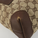 GUCCI GG Canvas Tote Bag Beige Silver 28893 Auth gh2075-11
