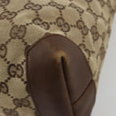 GUCCI GG Canvas Tote Bag Beige Silver 28893 Auth gh2075-12