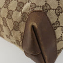 GUCCI GG Canvas Tote Bag Beige Silber 28893 Auth gh2075-16