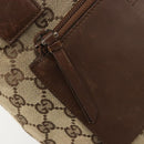 GUCCI GG Canvas Tote Bag Beige Silver 28893 Auth gh2075-14