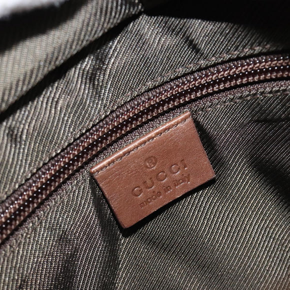GUCCI GG Canvas Tote Bag Beige Silver 28893 Auth gh2075