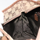 GUCCI GG Canvas Tote Bag Beige Silver 28893 Auth gh2075-20