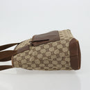 GUCCI GG Canvas Tote Bag Beige Silver 28893 Auth gh2075-5