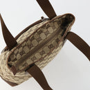 GUCCI GG Canvas Tote Bag Beige Silber 28893 Auth gh2075-6