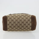 GUCCI GG Canvas Tote Bag Beige Silver 28893 Auth gh2075-9
