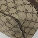 GUCCI GG Supreme Web Sherry Line Boston Bag PVC Beige Gold 010 378 Auth gh2078-12