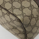 GUCCI GG Supreme Web Sherry Line Boston Bag PVC Beige Gold 010 378 Auth gh2078-14