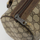 GUCCI GG Supreme Web Sherry Line Boston Bag PVC Beige Gold 010 378 Auth gh2078-18