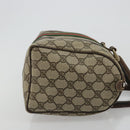 GUCCI GG Supreme Web Sherry Line Boston Bag PVC Beige Gold 010 378 Auth gh2078-4
