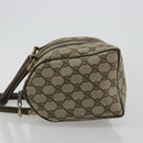 GUCCI GG Supreme Web Sherry Line Boston Bag PVC Beige Gold 010 378 Auth gh2078-5