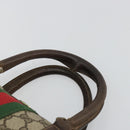 GUCCI GG Supreme Web Sherry Line Boston Bag PVC Beige Gold 010 378 Auth gh2078-8