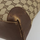 GUCCI GG Canvas Tote Bag Beige Gold 002 1119 Auth gh2080-9