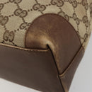 GUCCI GG Canvas Tote Bag Beige Gold 002 1119 Auth gh2080-15