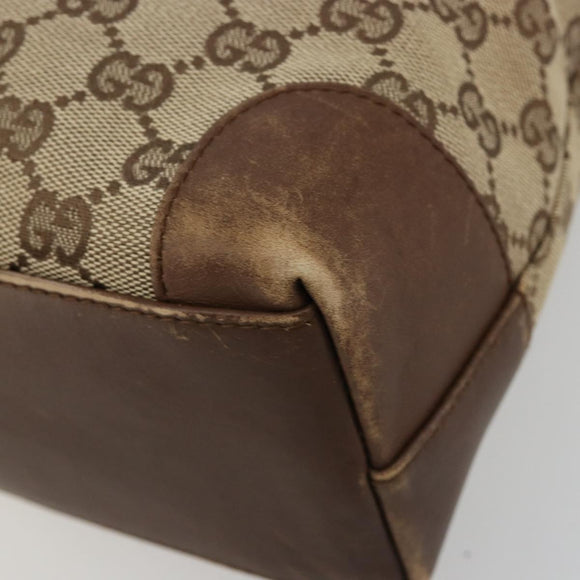 GUCCI GG Canvas Tote Bag Beige Gold 002 1119 Auth gh2080