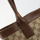 GUCCI GG Canvas Tote Bag Beige Gold 002 1119 Auth gh2080-10