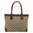 GUCCI GG Canvas Tote Bag Beige Gold 002 1119 Auth gh2080-13