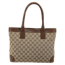 GUCCI GG Canvas Tote Bag Beige Gold 002 1119 Auth gh2080-2