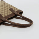 GUCCI GG Canvas Tote Bag Beige Gold 002 1119 Auth gh2080-7