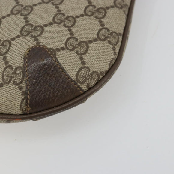GUCCI GG Supreme Web Sherry Line Bag PVC Beige Gold 904 02 026 Auth gh2081