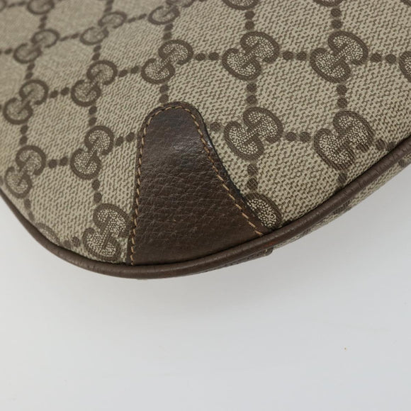 GUCCI GG Supreme Web Sherry Line Bag PVC Beige Gold 904 02 026 Auth gh2081