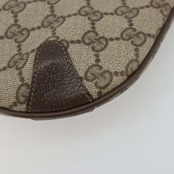 GUCCI GG Supreme Web Sherry Line Bag PVC Beige Gold 904 02 026 Auth gh2081