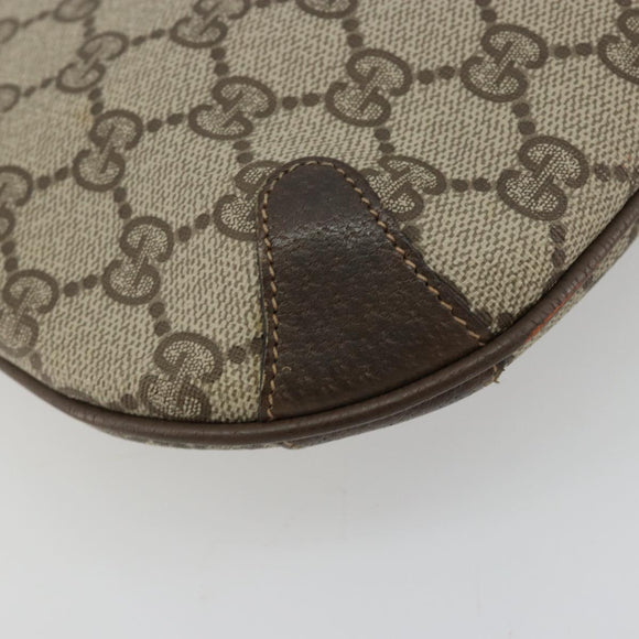 GUCCI GG Supreme Web Sherry Line Bag PVC Beige Gold 904 02 026 Auth gh2081