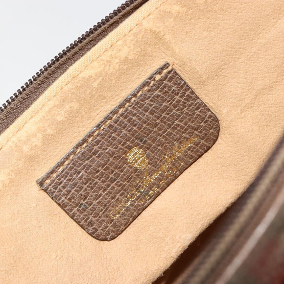 GUCCI GG Supreme Web Sherry Line Bag PVC Beige Gold 904 02 026 Auth gh2081