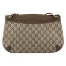 GUCCI GG Supreme Web Sherry Line Bag PVC Beige Gold 904 02 026 Auth gh2081-3