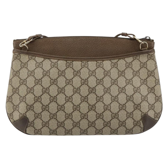 GUCCI GG Supreme Web Sherry Line Bag PVC Beige Gold 904 02 026 Auth gh2081