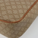 CELINE Macadam Canvas Shoulder Bag PVC Beige Gold Auth gh2082A-16