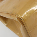 LOUIS VUITTON Monogram Vernis Maple Drive Hand Bag Noisette M91376 Auth gh2083-17