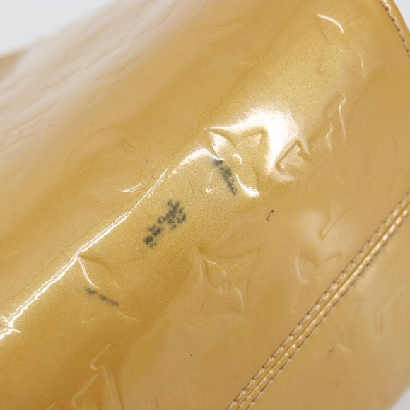 LOUIS VUITTON Monogram Vernis Maple Drive Hand Bag Noisette M91376 Auth gh2083