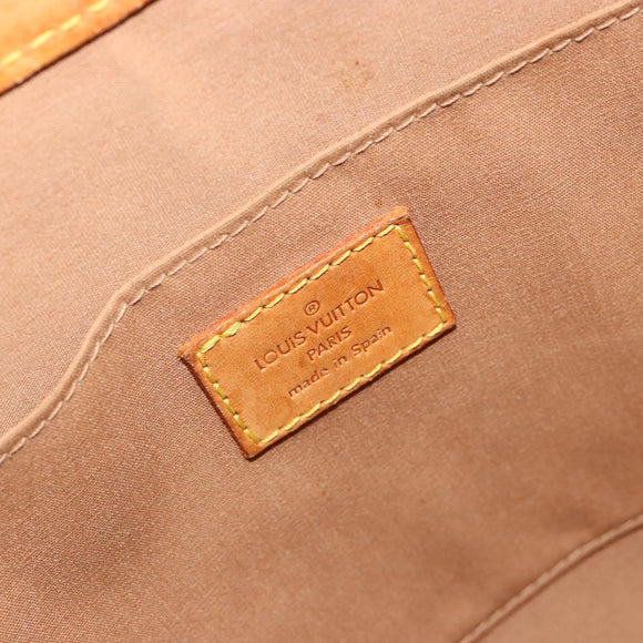 LOUIS VUITTON Monogram Vernis Maple Drive Hand Bag Noisette M91376 Auth gh2083