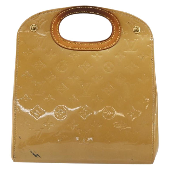 LOUIS VUITTON Monogram Vernis Maple Drive Hand Bag Noisette M91376 Auth gh2083