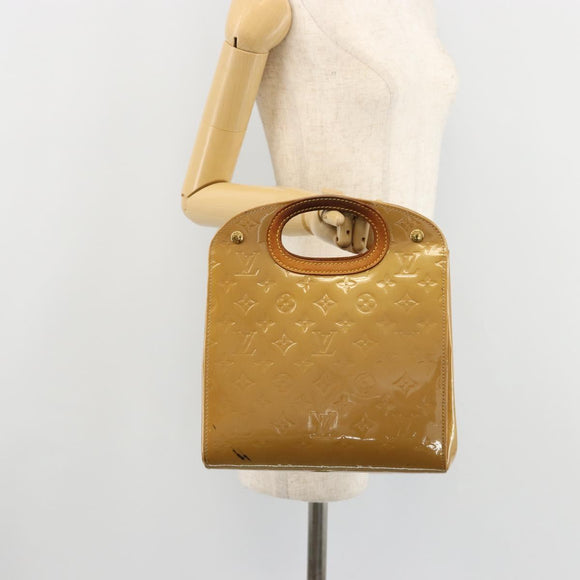 LOUIS VUITTON Monogram Vernis Maple Drive Hand Bag Noisette M91376 Auth gh2083