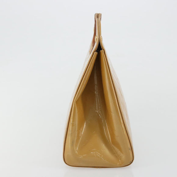 LOUIS VUITTON Monogram Vernis Maple Drive Hand Bag Noisette M91376 Auth gh2083