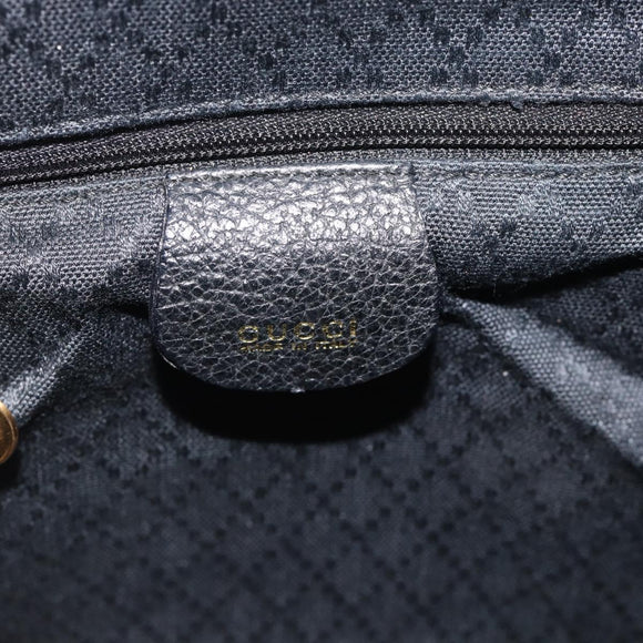 GUCCI Bamboo Backpack Suede Black Gold 003 1956 0030 Auth gh2084A