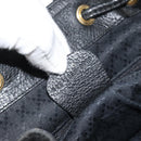 GUCCI Bamboo Backpack Suede Black Gold 003 1956 0030 Auth gh2084A-25