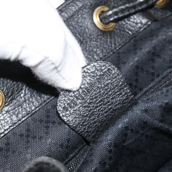 GUCCI Bamboo Backpack Suede Black Gold 003 1956 0030 Auth gh2084A