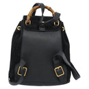 GUCCI Bamboo Backpack Suede Black Gold 003 1956 0030 Auth gh2084A-3