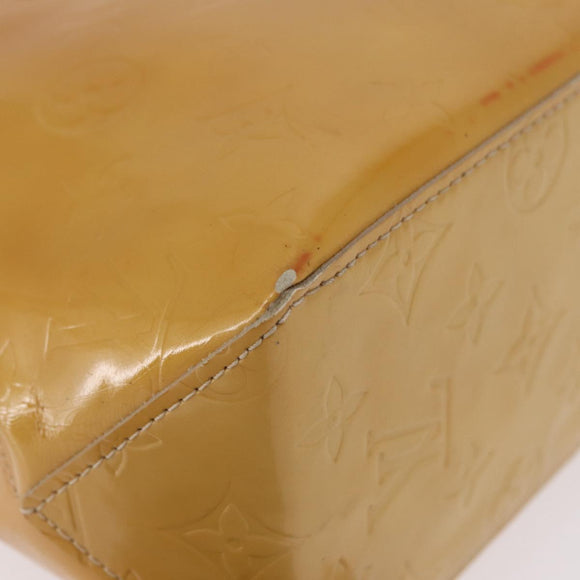 LOUIS VUITTON Monogram Vernis Reade PM Hand Bag Beige M91144 LV Auth gh2085