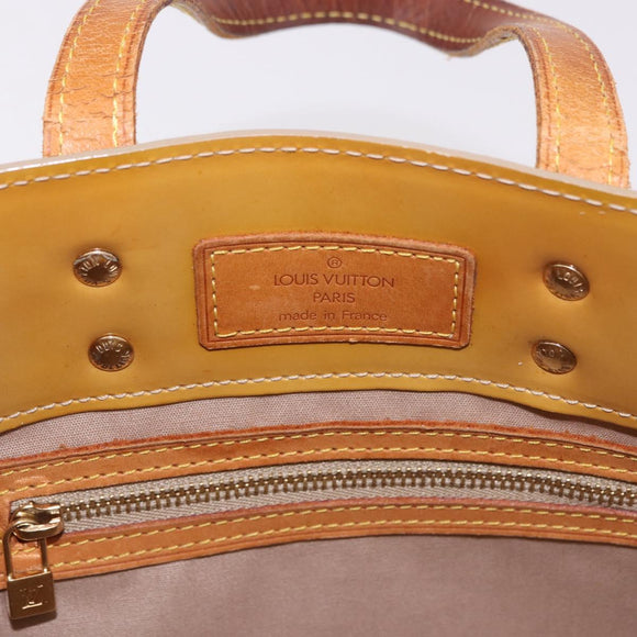 LOUIS VUITTON Monogram Vernis Reade PM Hand Bag Beige M91144 LV Auth gh2085