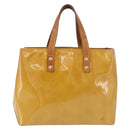 LOUIS VUITTON Monogram Vernis Reade PM Hand Bag Beige M91144 LV Auth gh2085-13