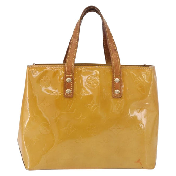 LOUIS VUITTON Monogram Vernis Reade PM Hand Bag Beige M91144 LV Auth gh2085