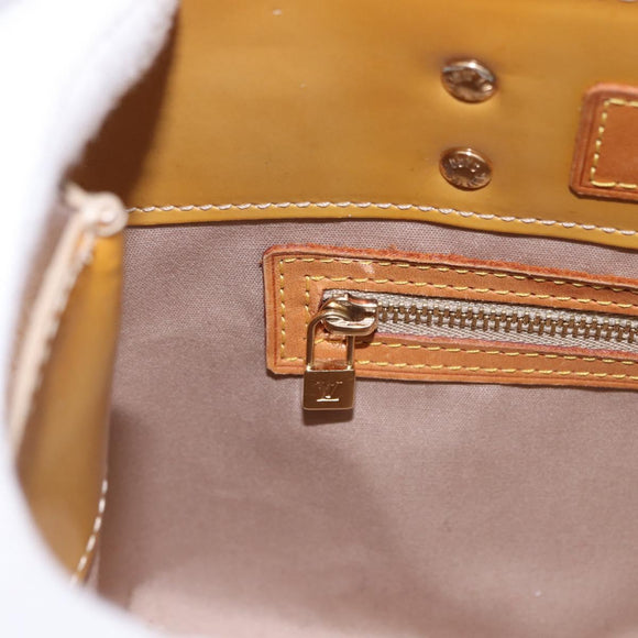 LOUIS VUITTON Monogram Vernis Reade PM Hand Bag Beige M91144 LV Auth gh2085