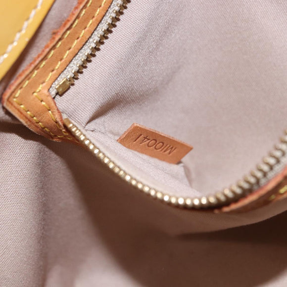 LOUIS VUITTON Monogram Vernis Reade PM Hand Bag Beige M91144 LV Auth gh2085