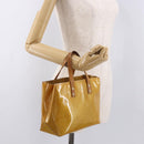 LOUIS VUITTON Monogram Vernis Reade PM Hand Bag Beige M91144 LV Auth gh2085-23