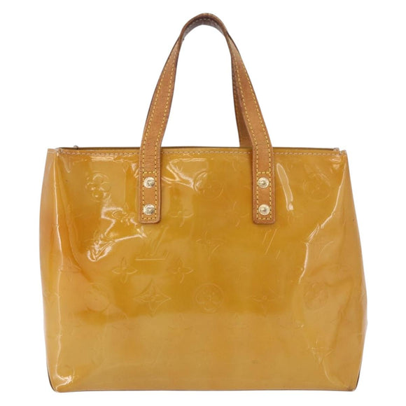 LOUIS VUITTON Monogram Vernis Reade PM Hand Bag Beige M91144 LV Auth gh2085