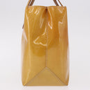 LOUIS VUITTON Monogram Vernis Reade PM Hand Bag Beige M91144 LV Auth gh2085-3