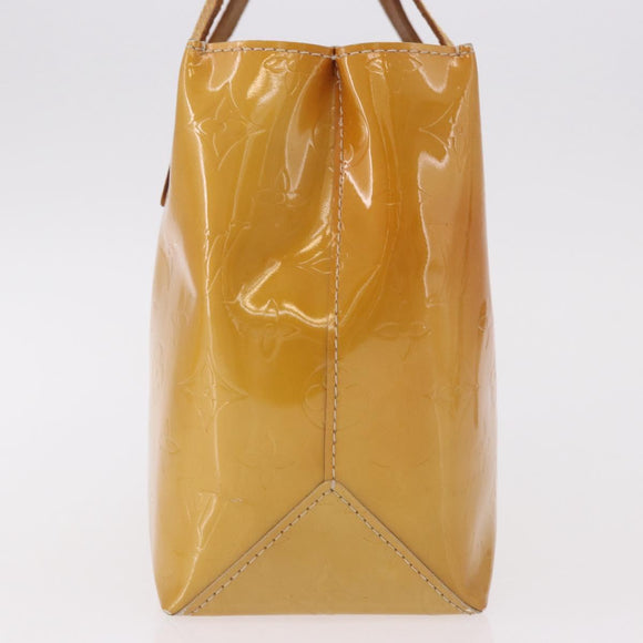 LOUIS VUITTON Monogram Vernis Reade PM Hand Bag Beige M91144 LV Auth gh2085